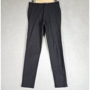 Lululemon Commission Pants Adult 28 X 30 Black Slim Golf Travel Office Comfort